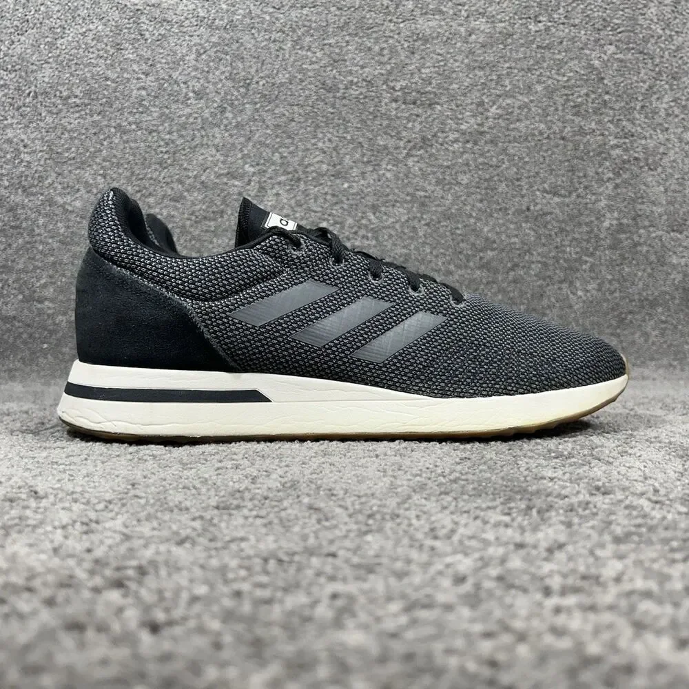 Adidas Run 70s Core Essentials B96558 Men’s Size 13 Black Athletic Shoes Used